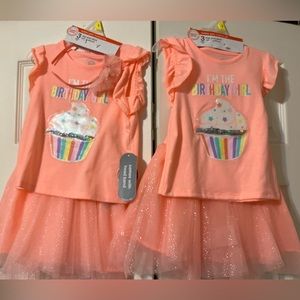 Wonder Nation - Toddler " I'm The Birthday Girl" Outfit Set w/ Headband - New